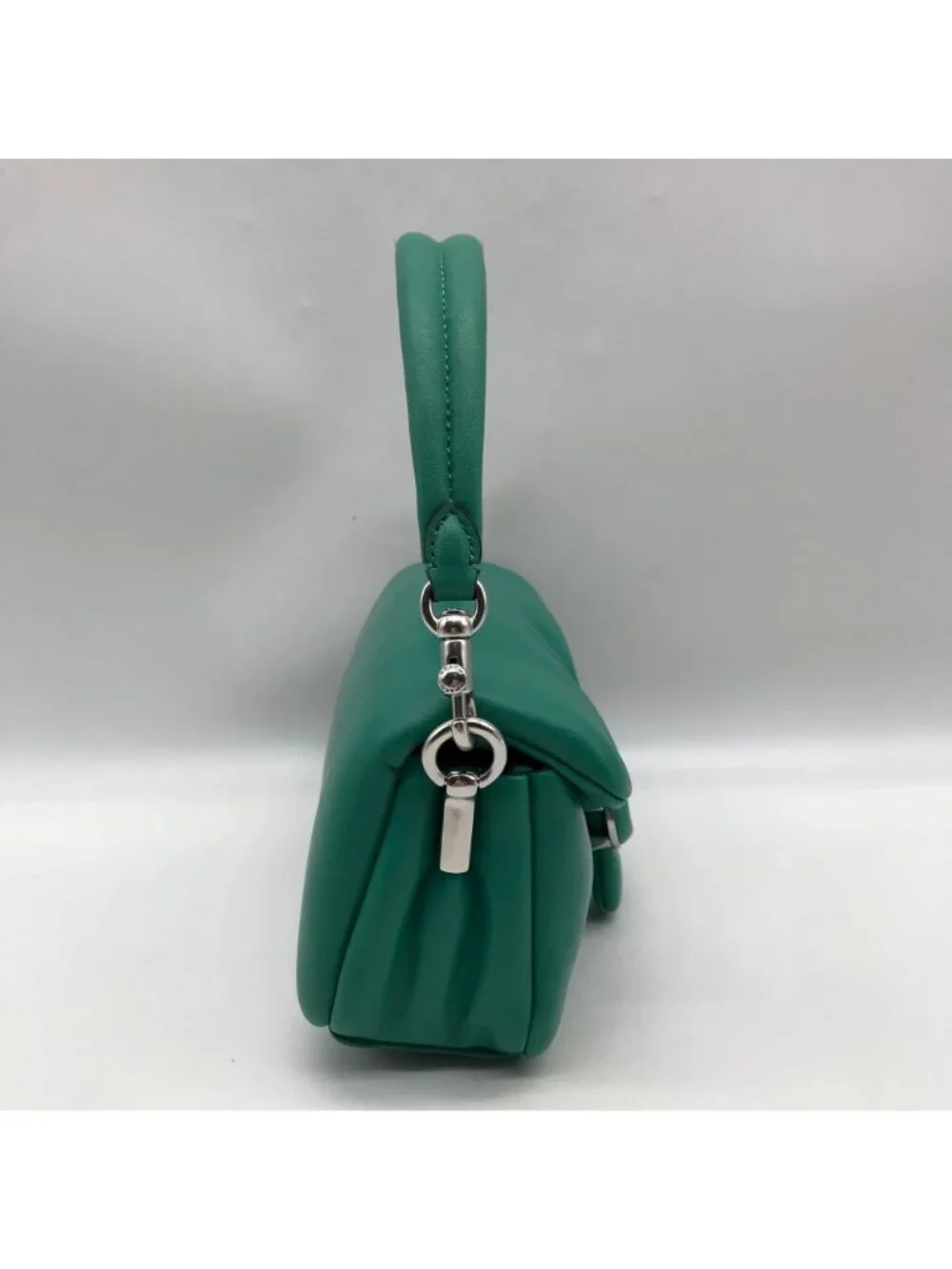Coach Teal Leather Tabby 18 Pillow Shoulder Bag C3880